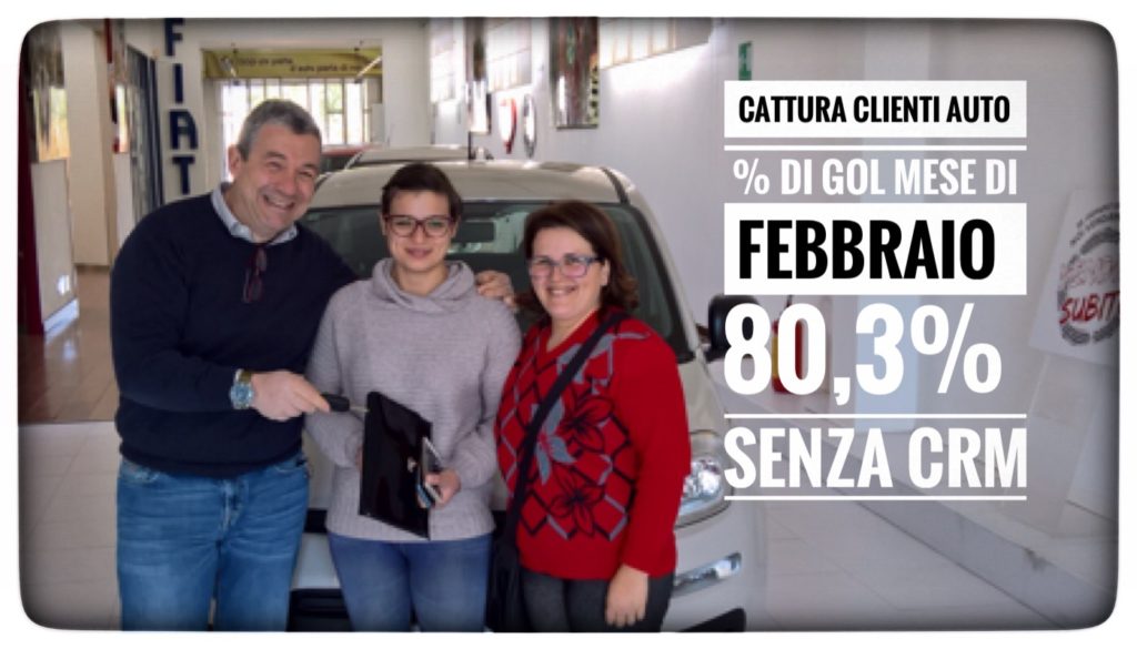 Fotografia riportante la consegna al cliente finale con il sistema cattura clienti auto.